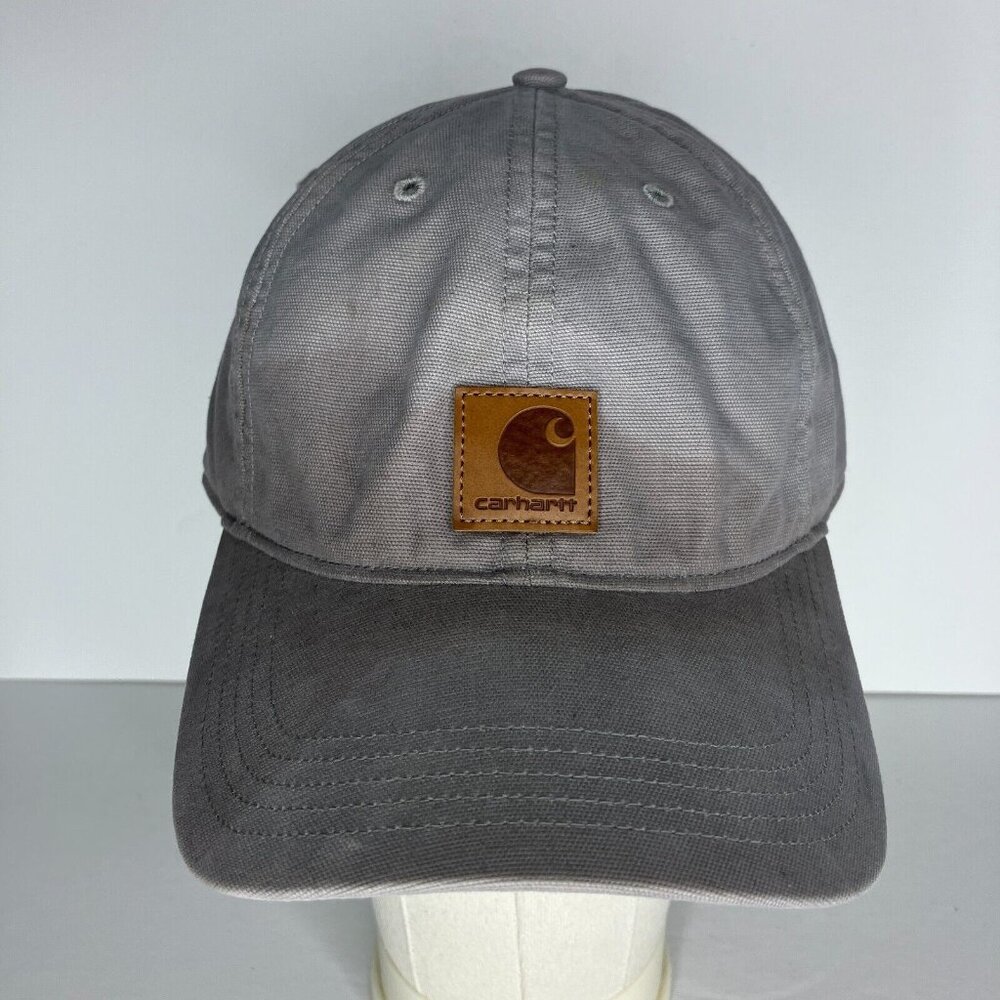 Carhartt Gray Distressed Stained Adjustable Hat